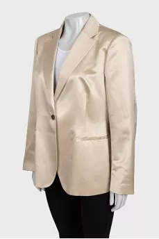 Beige silk jacket