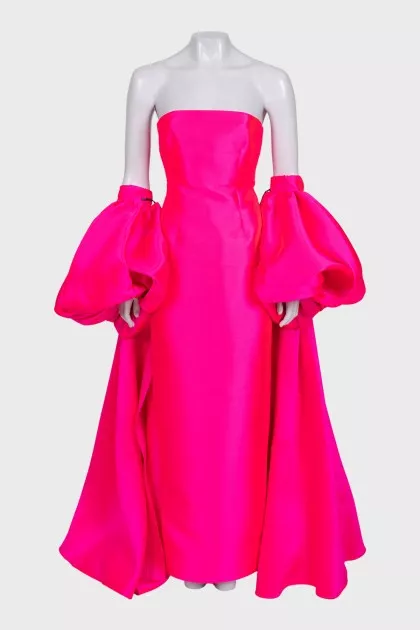 Lea pink dress with cape