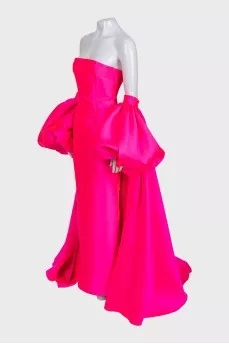 Lea pink dress with cape