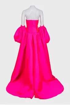 Lea pink dress with cape