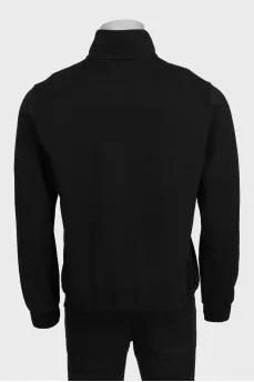 Men's sweatshirt with a logo and zipper