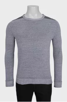 Men's gray straight-cut sweatshirt