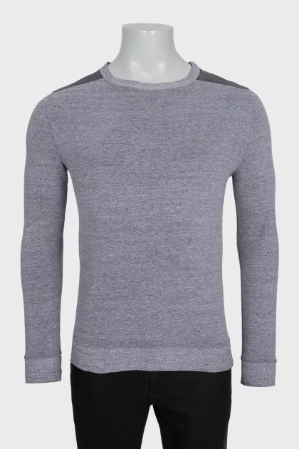 Men's gray straight-cut sweatshirt