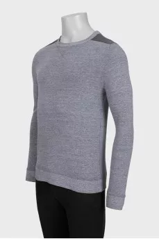 Men's gray straight-cut sweatshirt