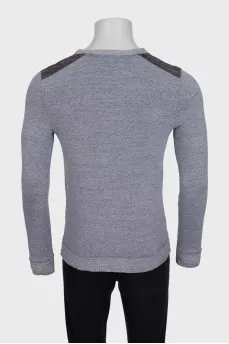 Men's gray straight-cut sweatshirt