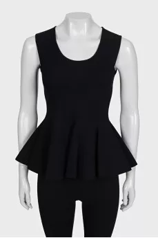 Fitted top with peplum