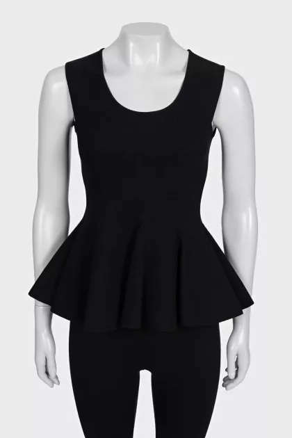Fitted top with peplum