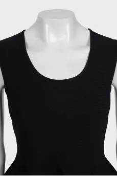 Fitted top with peplum
