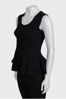 Fitted top with peplum