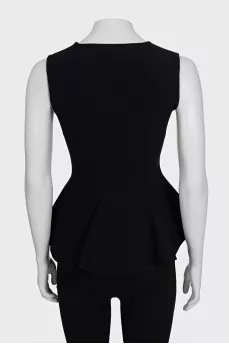 Fitted top with peplum