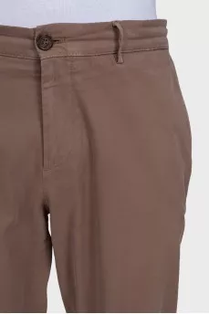 Мужские коричневые брюки slim fit