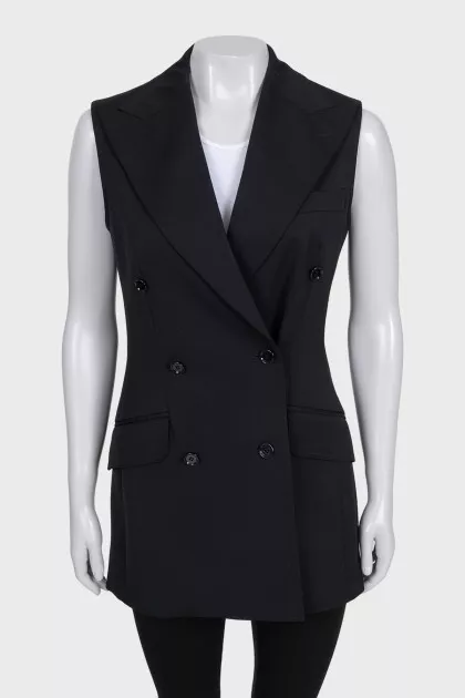 Double-breasted fitted waistcoat