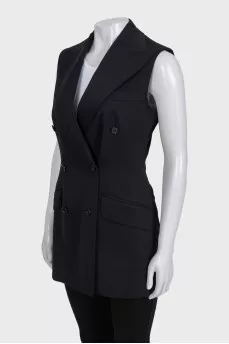 Double-breasted fitted waistcoat