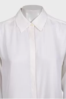 Silk button-down shirt with tag