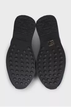 Men's blue suede sneakers with tag