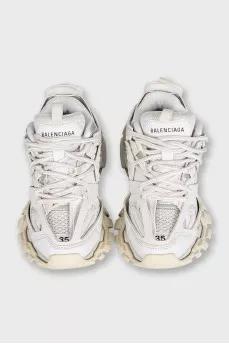White Track Combo Sneakers