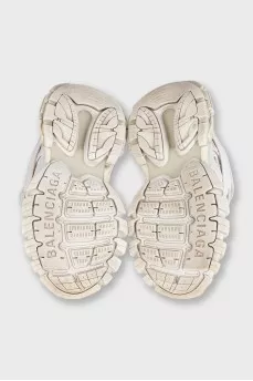 White Track Combo Sneakers