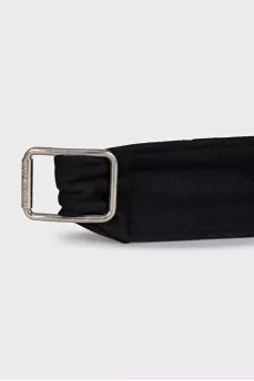 Wide black textile belt