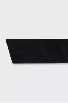 Wide black textile belt