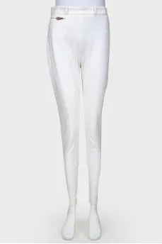 High rise white jeans