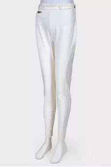 High rise white jeans