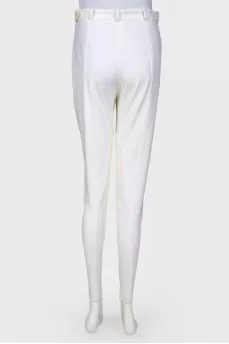 High rise white jeans