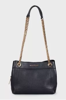 Black leather Jet Set bag