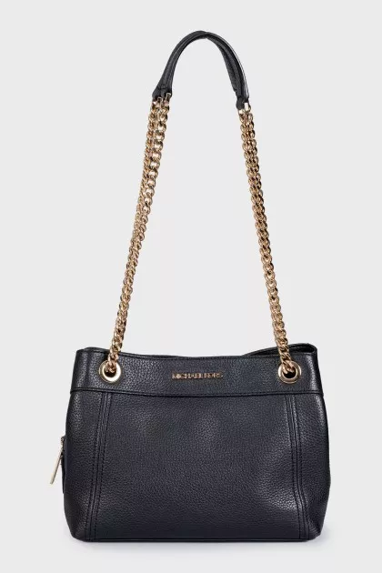 Black leather Jet Set bag