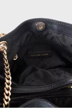 Black leather Jet Set bag