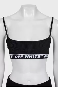 Sports black top with elastic band