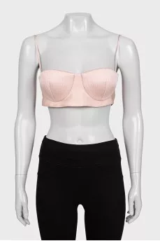 Pink silk top