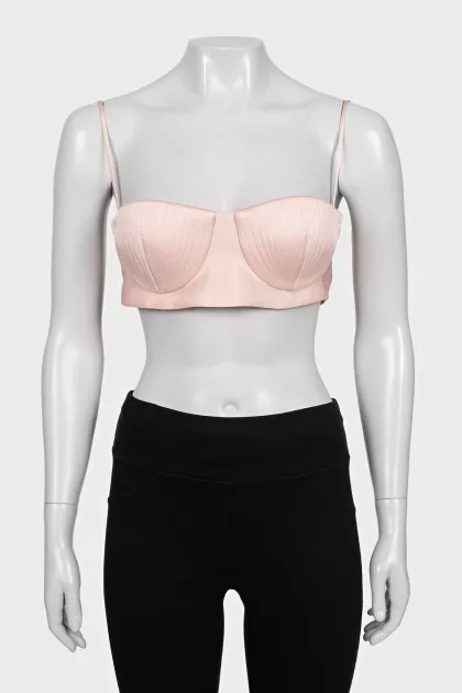 Pink silk top