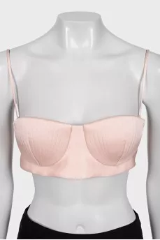 Pink silk top