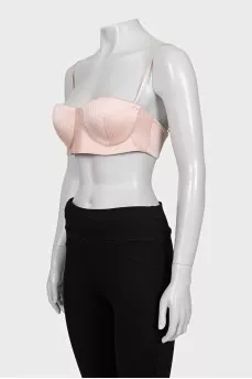 Pink silk top
