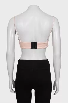 Pink silk top