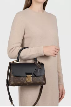 Brown canvas crossbody