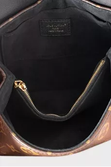 Brown canvas crossbody