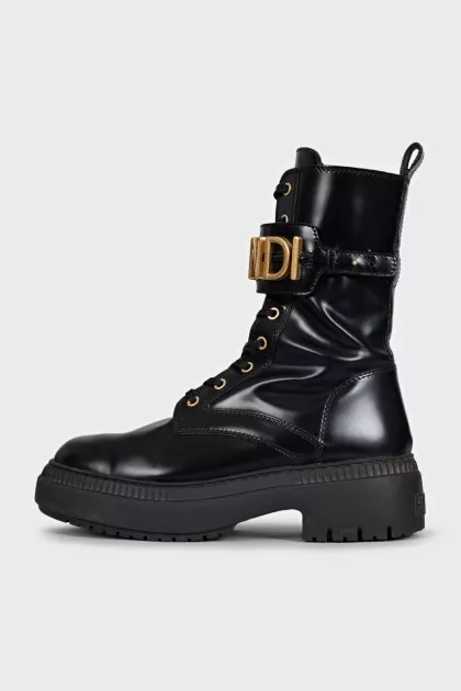 Чорні черевики Fendigraphy