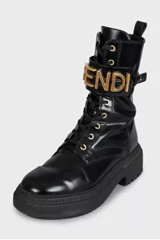 Чорні черевики Fendigraphy