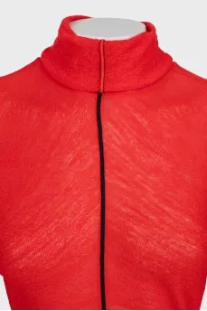 Red wool dress with tag