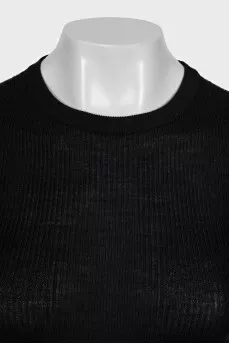 Black ribbed jumper with tag
