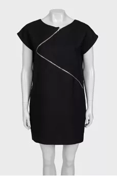 Black wool dress