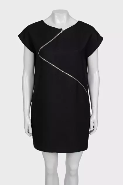 Black wool dress