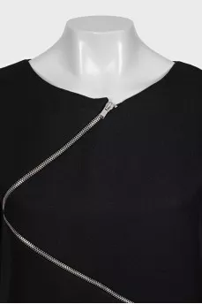 Black wool dress