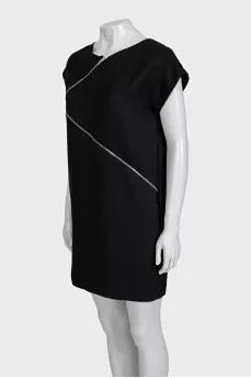 Black wool dress