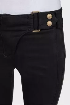 Black trousers with perforations
