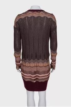 V-neck combination dress