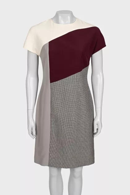 Short sleeve combination dress