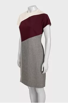 Short sleeve combination dress
