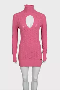 High-neck bodycon dress